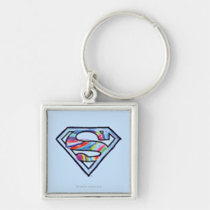 Porte-clés Logo de croquis couleur supergirl