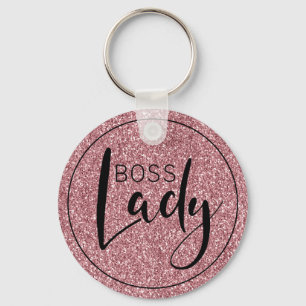 Porte-clés Logo de Dame Patronne Tendance Féminin Paillettes 
