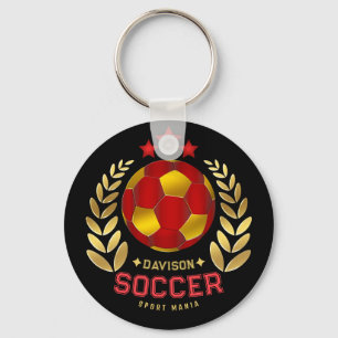 Porte-clés Logo de football à nom personnalisé