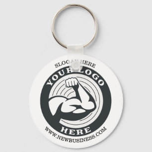 Porte-clés Logo de la marque commerciale avec adresse du site