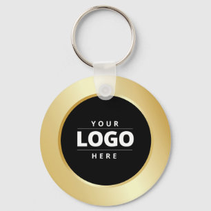 Porte-clés Logo de l'entreprise Code QR Gold Noir Porte - clé