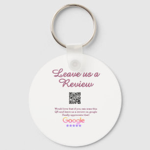 Porte-clés logo de l'entreprise de revue Google Scan QR revie