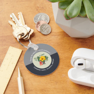 Porte-clés Logo de l'entreprise Merci - Offre client