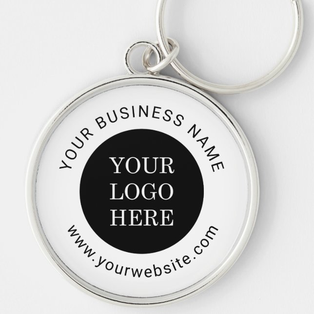 Porte-clés Logo de l'entreprise moderne Site Web personnalisé (Devant)