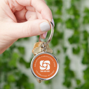 Porte-clés Logo de l'entreprise orange Affaires personnalisée