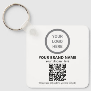 Porte-clés Logo de l'entreprise QR Code double face cadeau pr