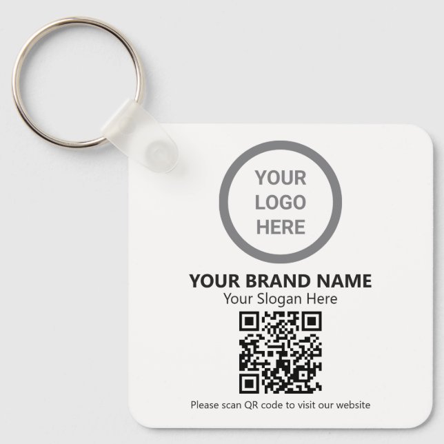 Porte-clés Logo de l'entreprise QR Code double face cadeau pr (Recto)