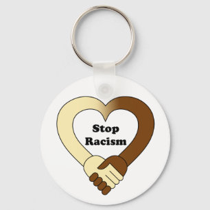 Porte-clés Logo de poignée de main anti-racisme