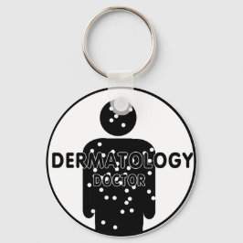 PORTE-CLÉS LOGO DE SILHOUETTE DE DERMATOLOGIE DE DR