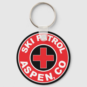 PORTE-CLÉS LOGO DE SKI DE MONTAGNES DE PATROUILLE DE SKI