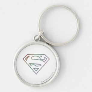 Porte-clés Logo de Supergirl Rainbow Outline