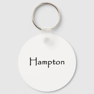 Porte-clés Logo de texte Hampton