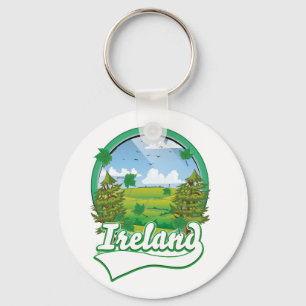Porte-clés logo de voyage Irlande
