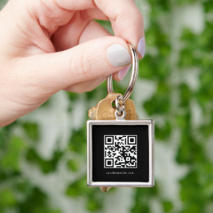Porte-clés Logo d'entreprise des médias sociaux Code QR  