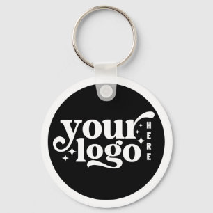 Porte-clés Logo d'entreprise moderne noir élégant professionn