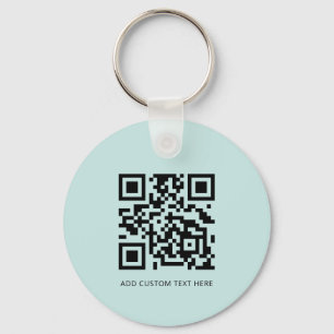Porte-clés Logo d'entreprise moderne QR Code léger Turquoise