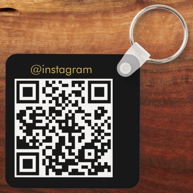 Porte-clés Logo d'entreprise personnalisable Code QR (Verso)