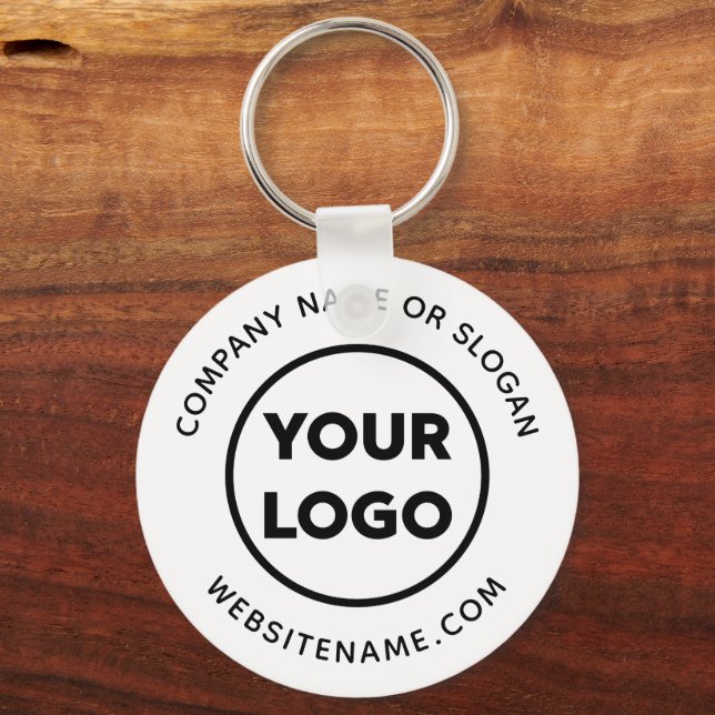Porte-clés Logo d'entreprise personnalisé et échange de texte (Recto)