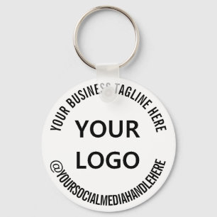 Porte-clés Logo d'entreprise personnalisé Tagline Médias soci