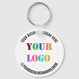 Porte-clés Logo d'entreprise personnalisé Texte promotionnel