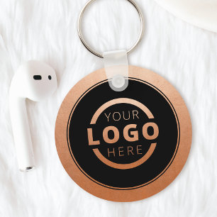 Porte-clés Logo d'entreprise promotionnel en cuivre personnal