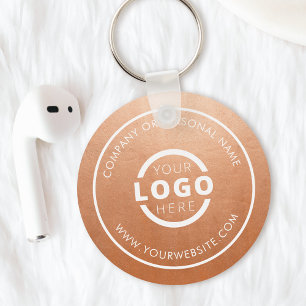 Porte-clés Logo d'entreprise promotionnel Gold Rose personnal