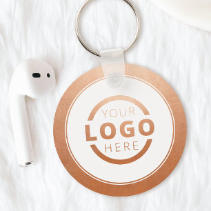 Porte-clés Logo d'entreprise promotionnel Gold Rose personnal