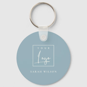 Porte-clés Logo d'entreprise promotionnel personnalisé bleu 
