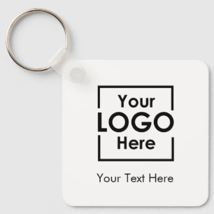 Porte-clés Logo d'entreprise simple et personnalisé Texte bla
