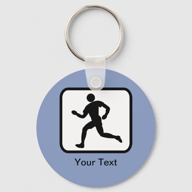 Porte-clés Logo du coureur personnalisable (Recto)
