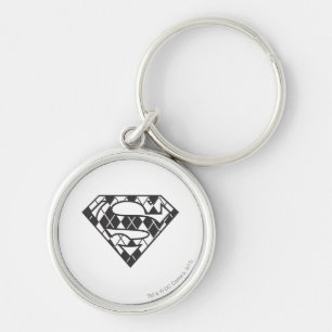 Porte-clés Logo du Jacquard noir Supergirl