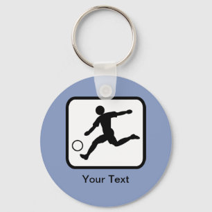 Porte-clés Logo du joueur de football personnalisable (footba