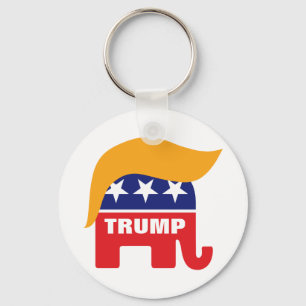 Porte-clés Logo éléphant GOP cheveux Donald Trump