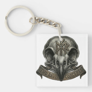 Porte-clés Logo en acrylique officiel de la marque Two Raven 