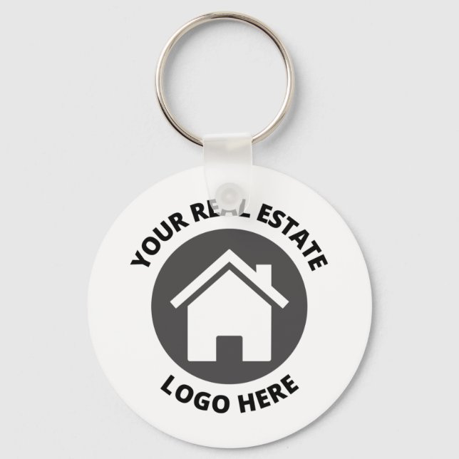 Porte-clés Logo Immobilier simple ici (Recto)