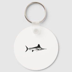Porte-clés Logo Marlin blanc de schéma