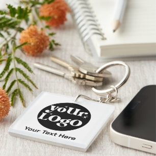 Porte-clés Logo minimaliste et commerce de texte