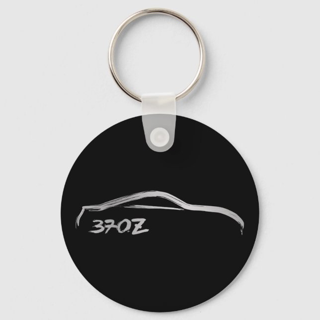 Porte-clés Logo Nissan 370Z avec Arrière - plan noir (Recto)
