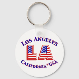 Porte-clés Logo patriotique Los Angeles USA