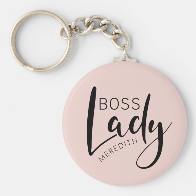 Porte-clés Logo Personnalisé Boss Lady Rose (Devant)
