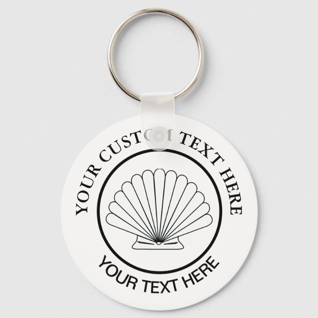 Porte-clés Logo personnalisé du coquillage de Saint-Jacques (Recto)