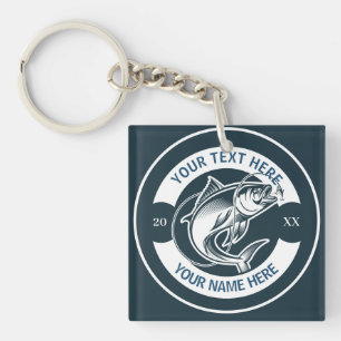 Porte-clés Logo personnalisé pour la pêche au bass à grande b