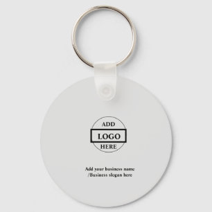 Porte-clés Logo personnalisé simple et élégant ici société