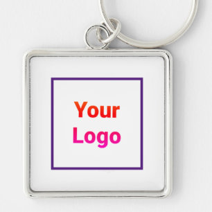Porte-clés Logo personnalisé simple et élégant ici société cl