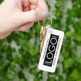 Porte-clés Logo Professionnel Entreprise Texte Promo Cadeaux 