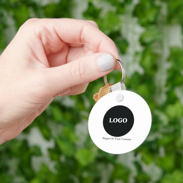 Porte-clés Logo Professionnel Personnalisé - Ajoutez Votre Lo (main)