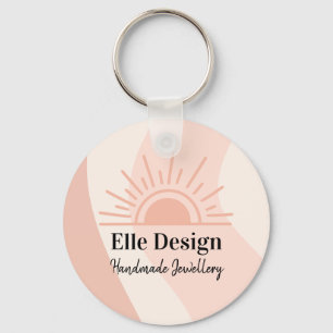 Porte-clés Logo promotionnel Feminine Blush Pink Custom Boho