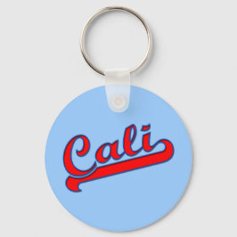Porte-clés Logo Red Cali California sur Blue