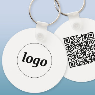 Porte-clés Logo simple QR Code Entreprise Promotionnel
