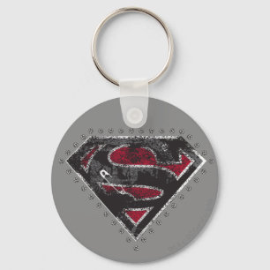Porte-clés Logo super-fille vêtu noir et rouge